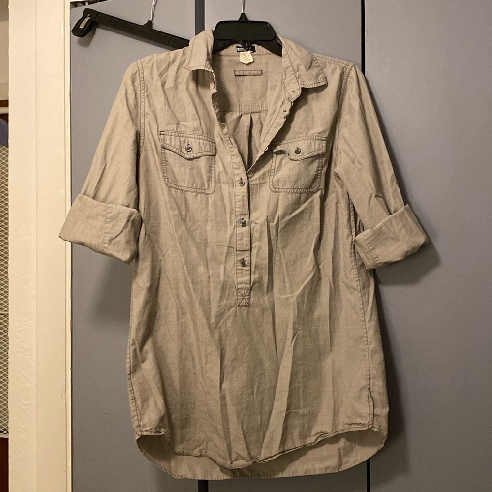 J Crew Blouse, gray, size small